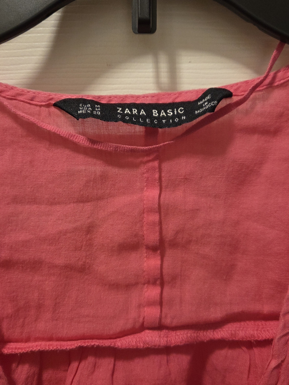 Zara Pink Ruffle-Trim Button-Front Blouse - Picture 3 of 4